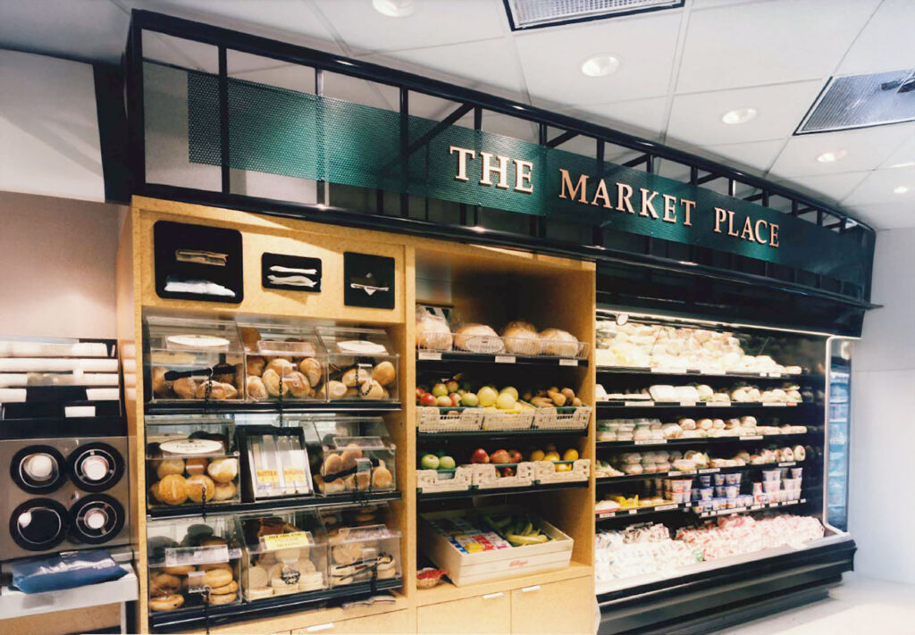 convenience store foodservice layout with bakery display and fresh food merchandising