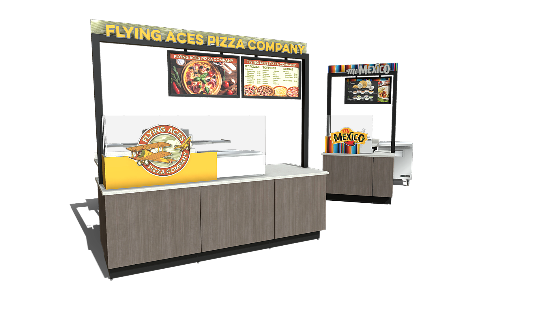 Food Service Kiosk Rendering by FCI
