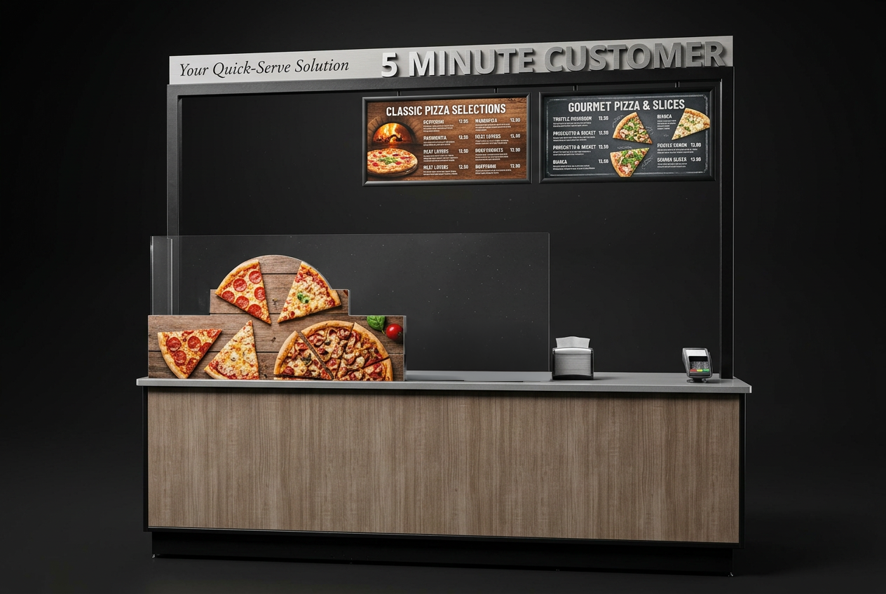 5 Minute Customer Kiosk showing food service in a convenience store