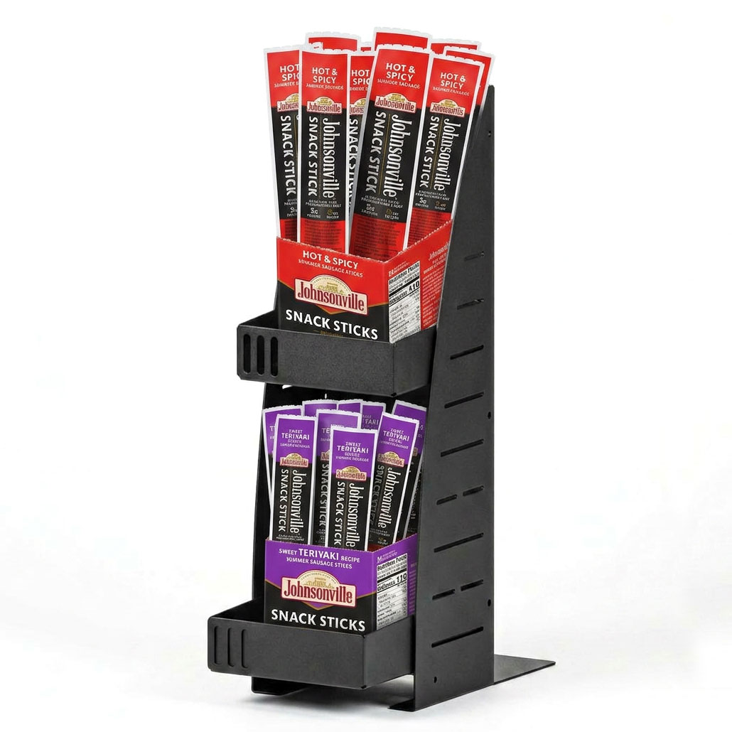 Johnsonville meat snacks are a GLP-1 friendly protein snack in the PanelRak™ Impulse Merchandiser rack