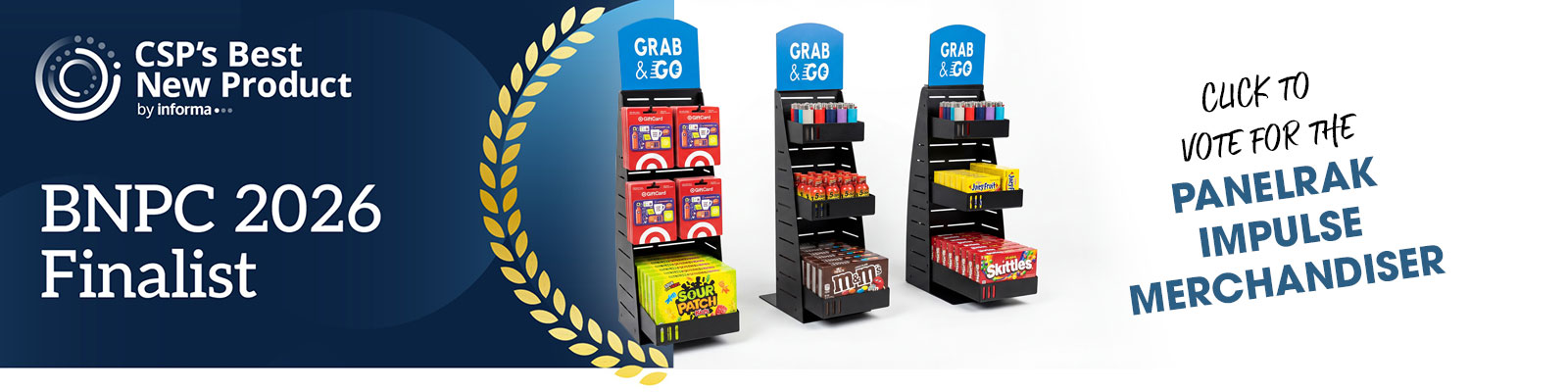 Click to vote for the PanelRAK Impulse Merchandiser for CSP's Best New Product for 2026